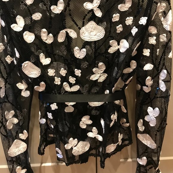 Lacy Sheer & Embellished Ladies Jacket - Picture 7 of 9